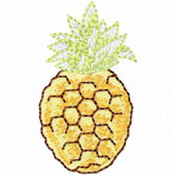 Pineapple Embroidery Design 5